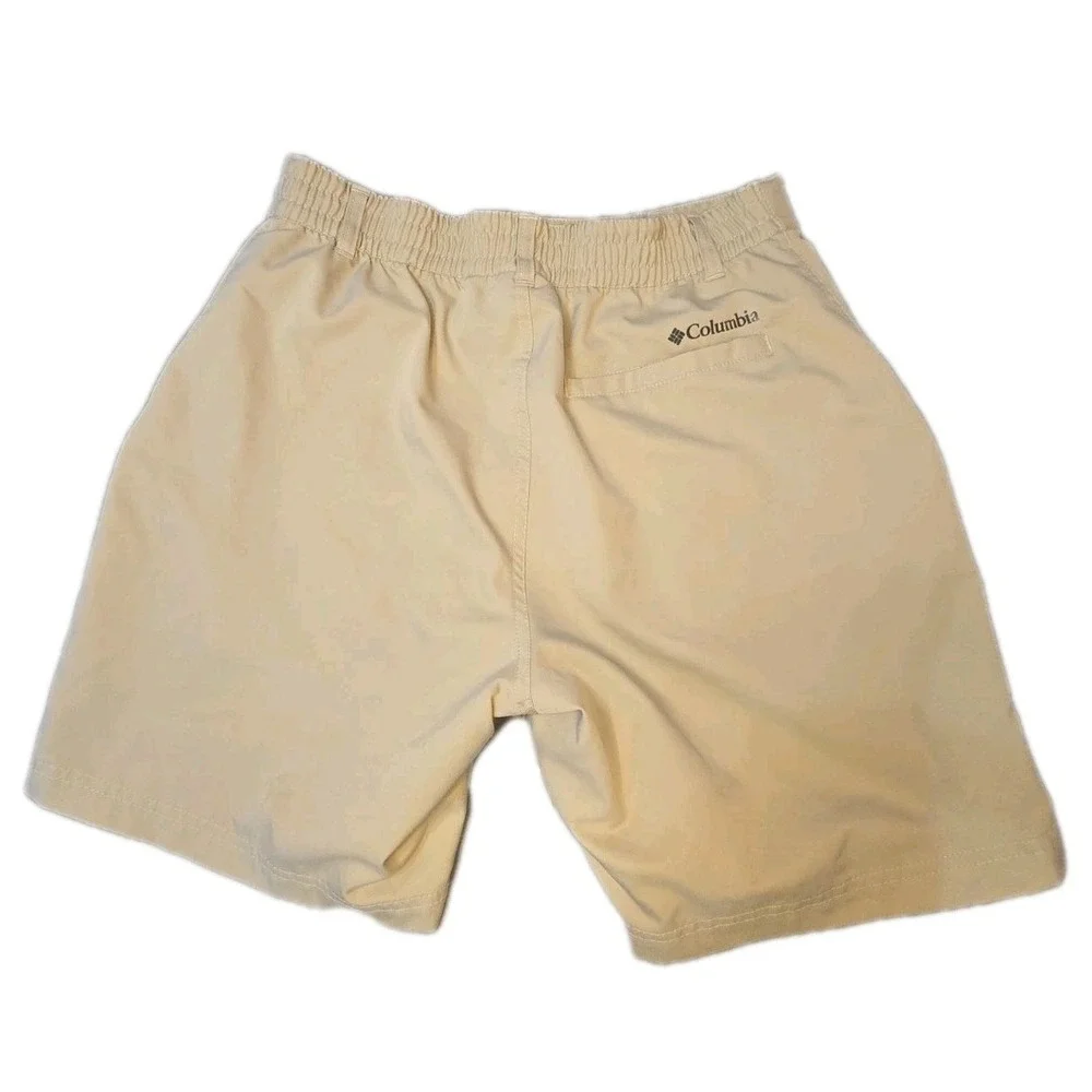 Columbia Mens Hiking Shorts 32x8 Tan Cargo‎ Pockets Outdoor Travel Camping Gorp